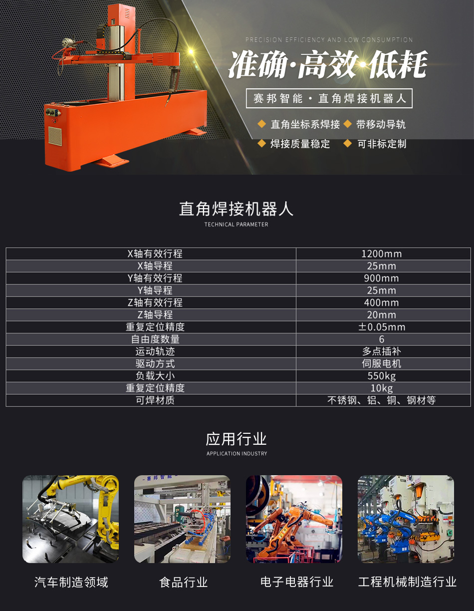 直角焊接機器人技術(shù)參數(shù)